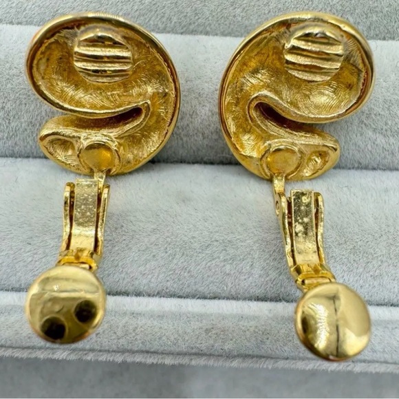 Givenchy Gold Clip-on Earrings - Picture 8 of 9